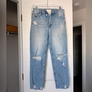 MOTHER (THE TOMCAT) Distressed Light Blue Jeans